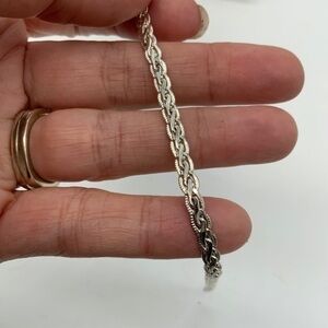 Silver plated braided‎ bracelet
